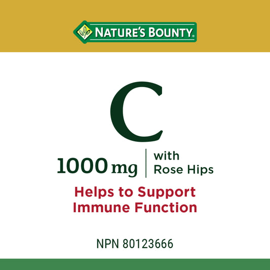 NATURE'S BOUNTY Vitamin C 1000 Mg With Rose Hips, 100 Count