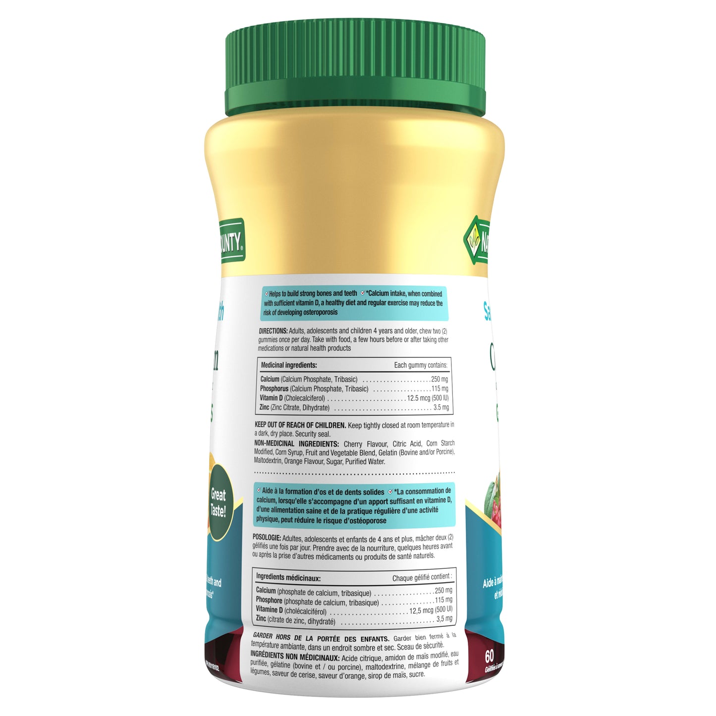 Calcium With D3 & Zinc, Gummies||EN