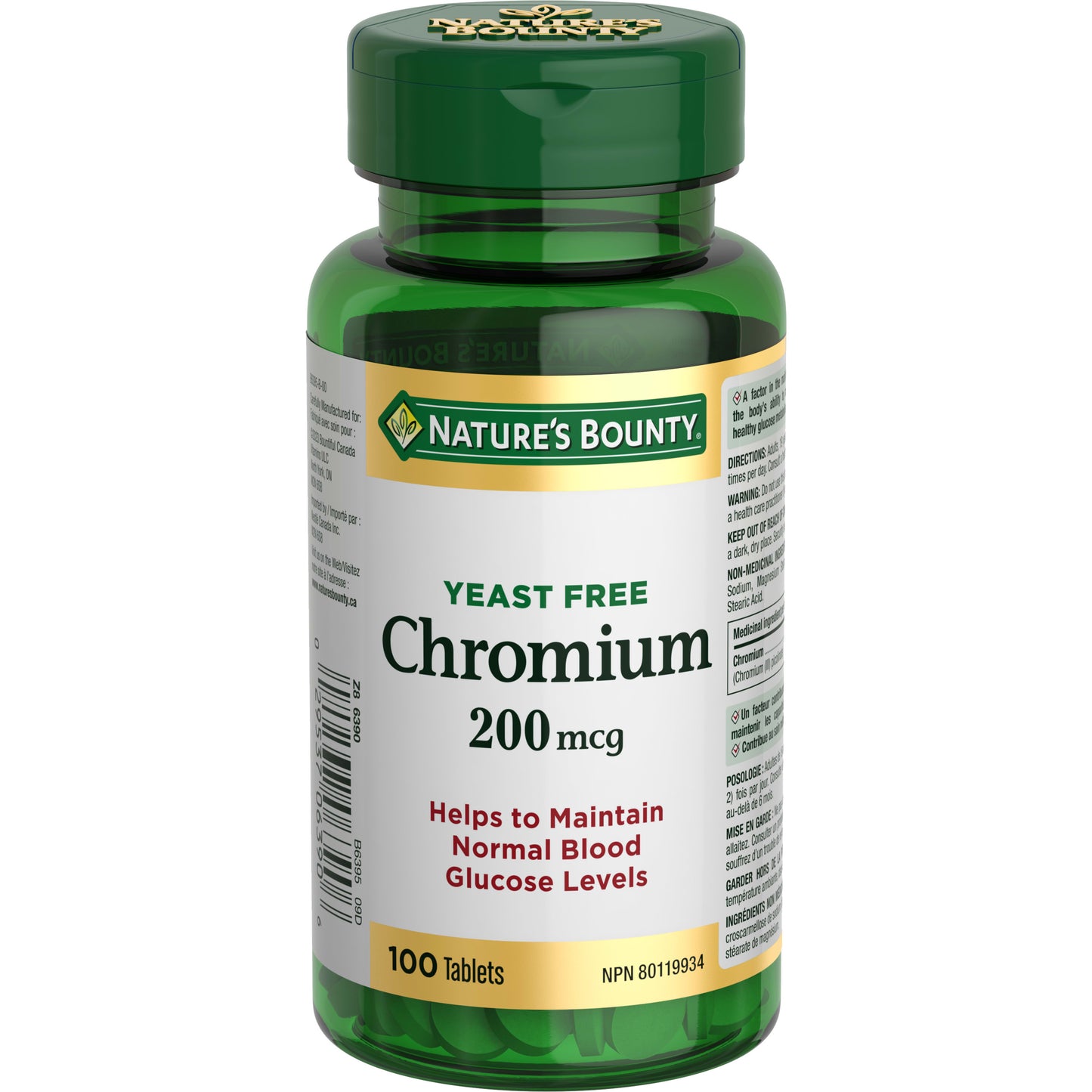 Chromium, Yeast Free, Helps Maintain Normal Blood Glucose Levels