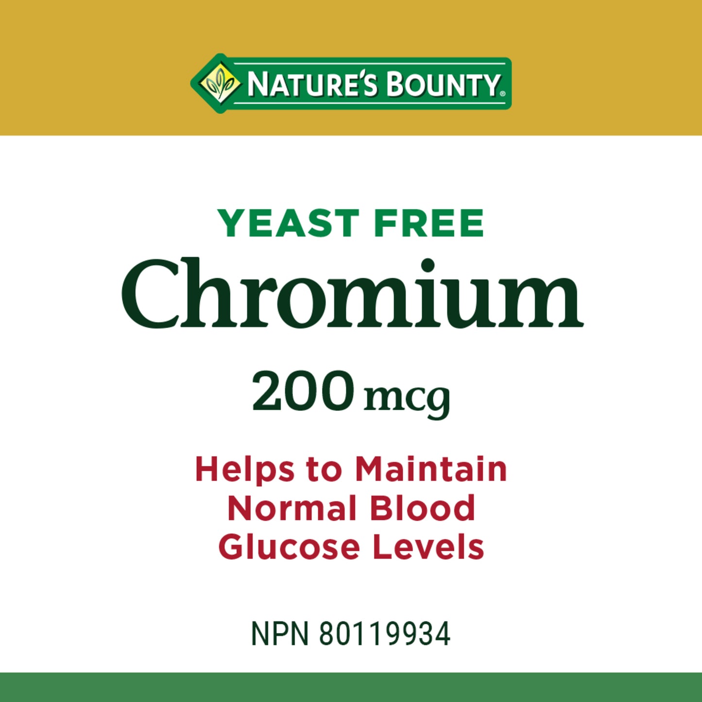 Chromium, Yeast Free, Helps Maintain Normal Blood Glucose Levels