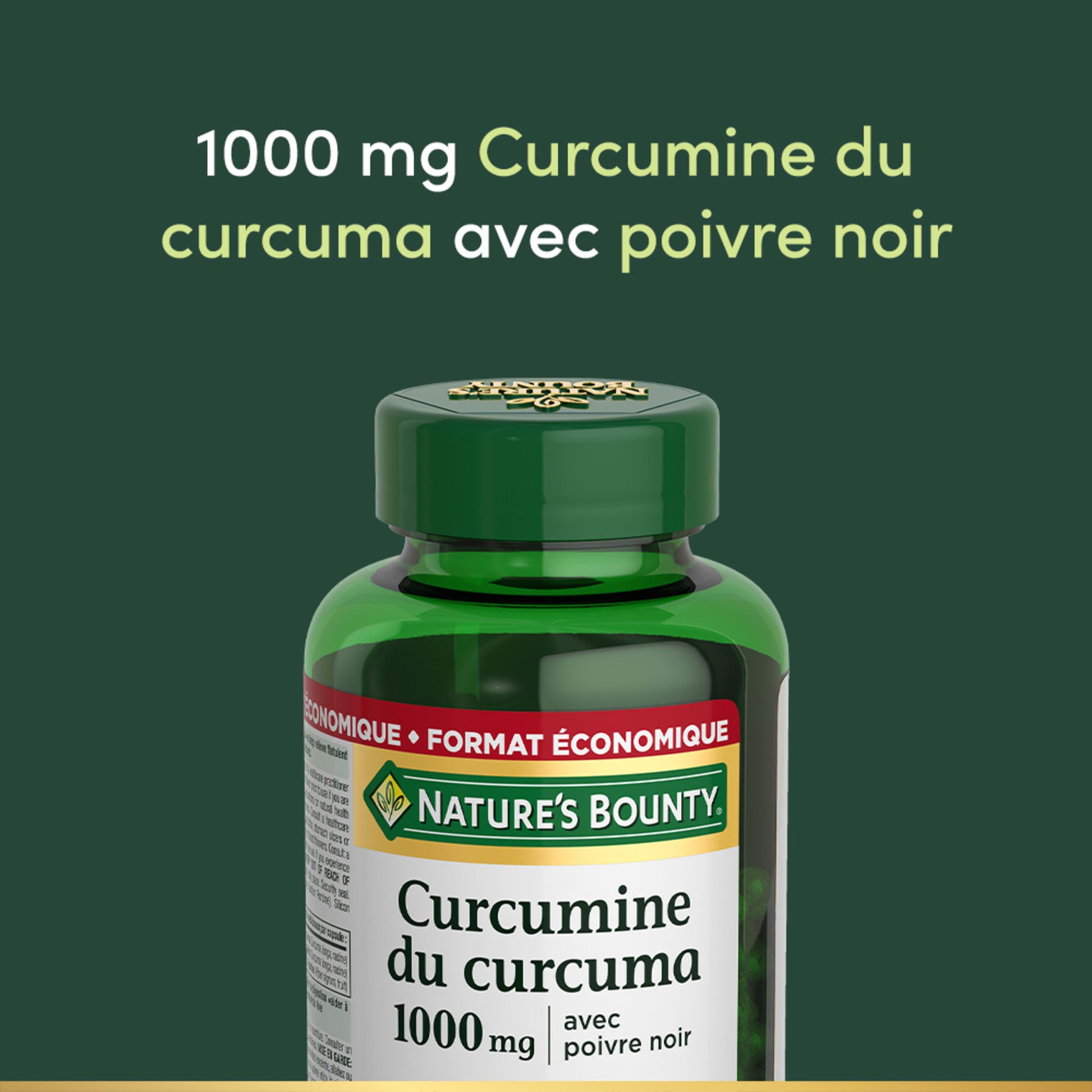 Curcumine du curcuma avec poivre noir, 1 000 mg||FR