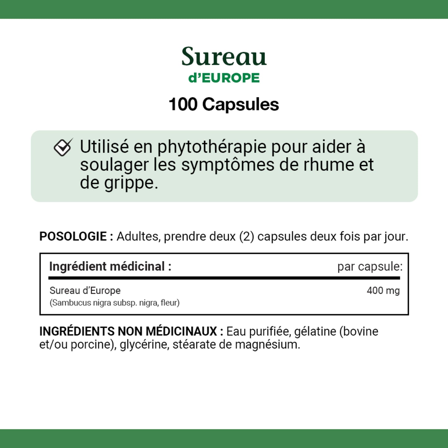 European Elderberry, 400 mg