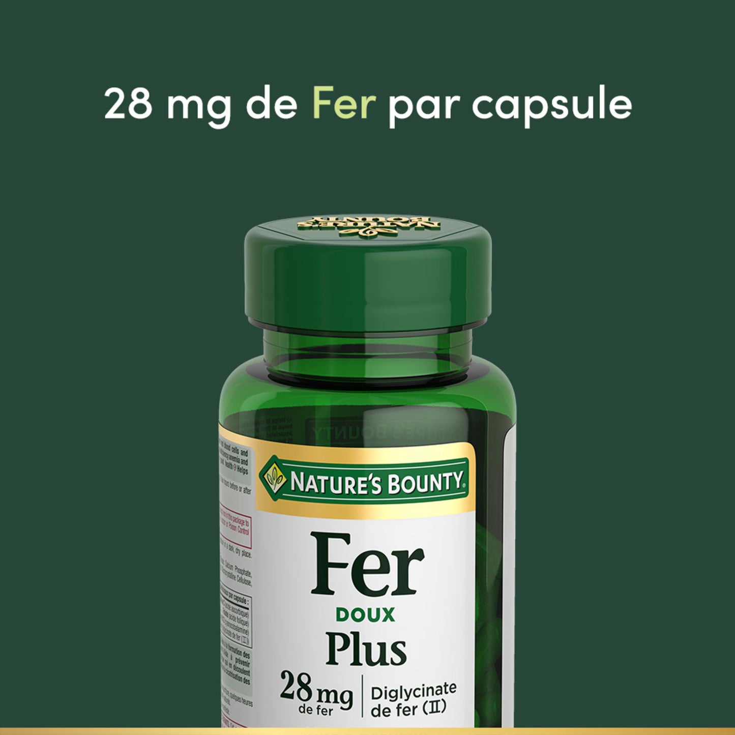 Fer plus 28 mg, doux, aide à prévenir l’anémie||FR