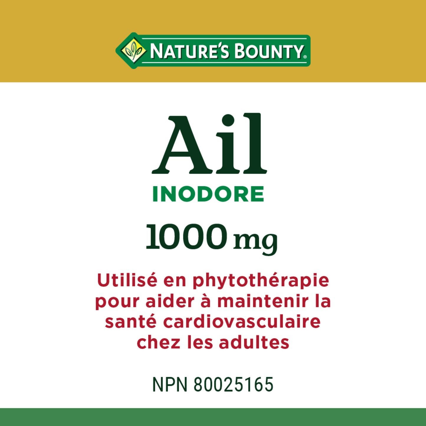 Garlic, Odourless, 1000 mg, Softgels