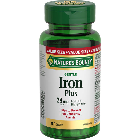 Gentle Iron 28 mg, Helps Prevent Anemia, Capsules||EN
