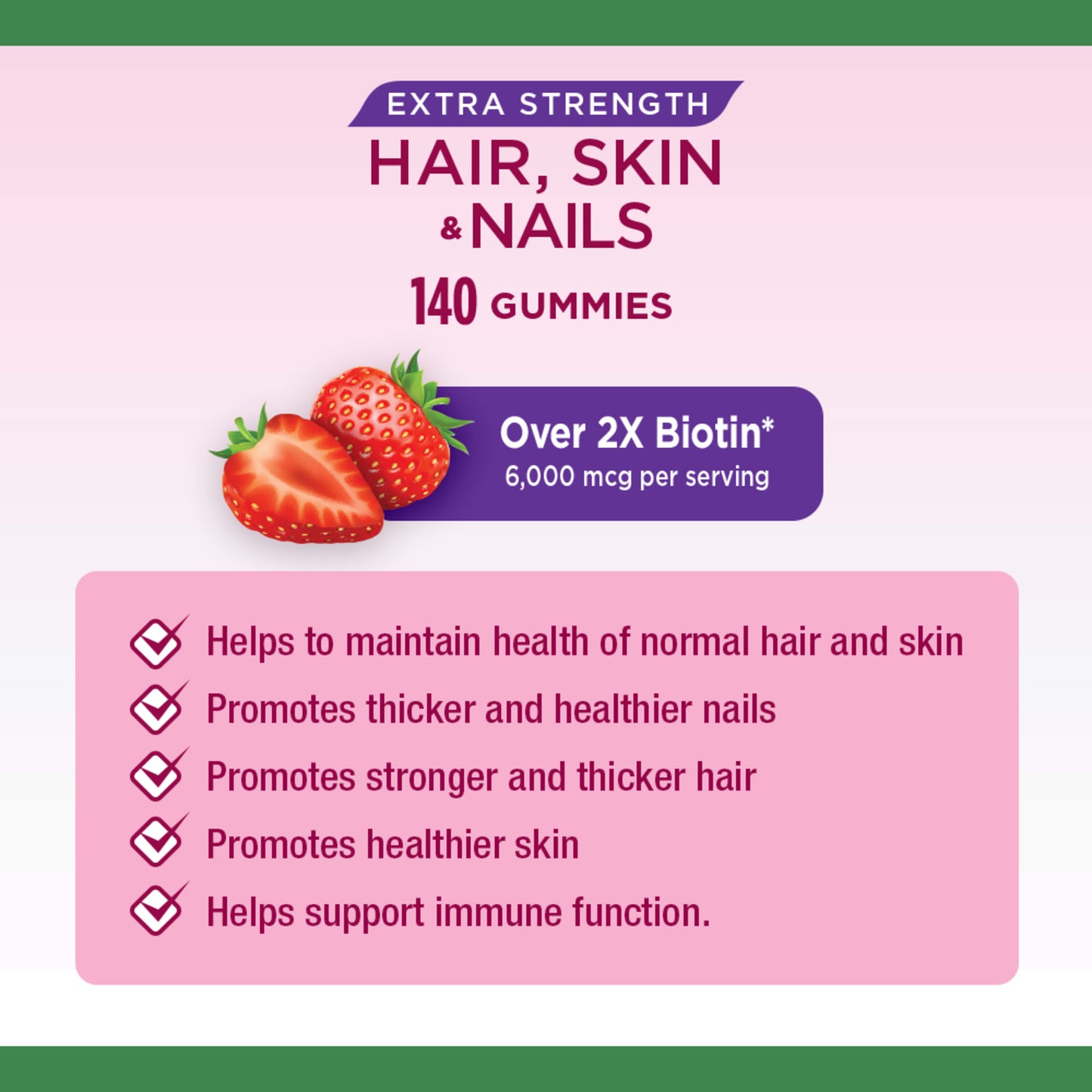 Hair, Skin & Nails, Extra Strength, Gummies