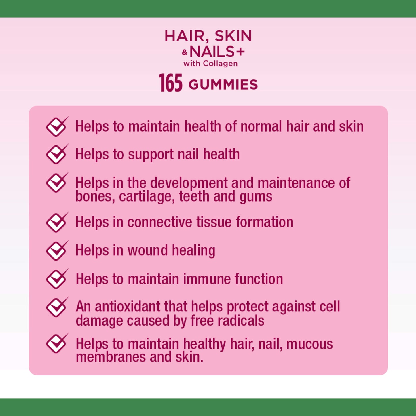Hair, Skin & Nails Plus Collagen, Gummies