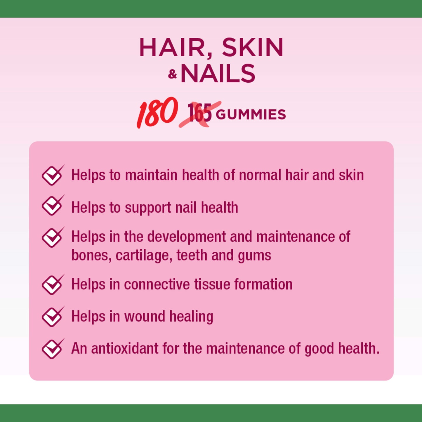 Hair, Skin & Nails, Strawberry Cream Flavour