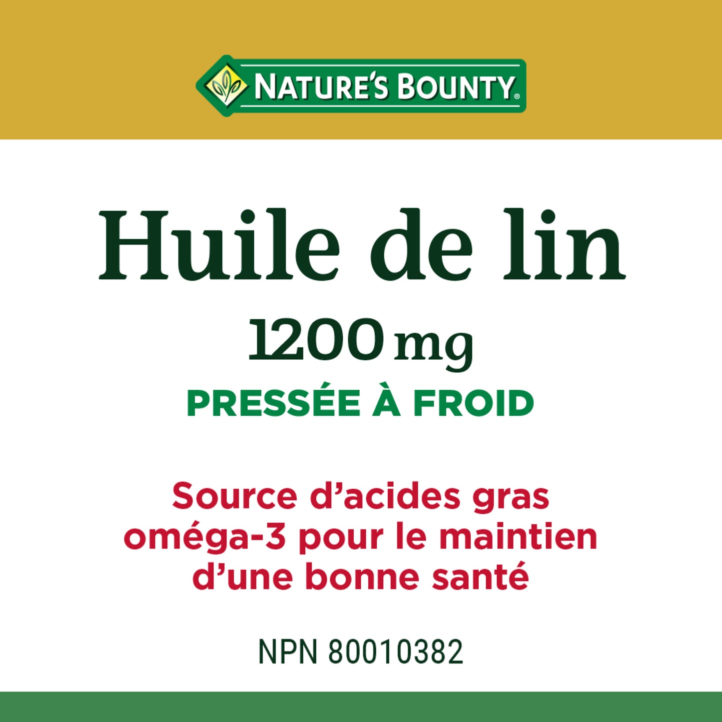 Huile de lin, pressée à froid, oméga-3.||FR