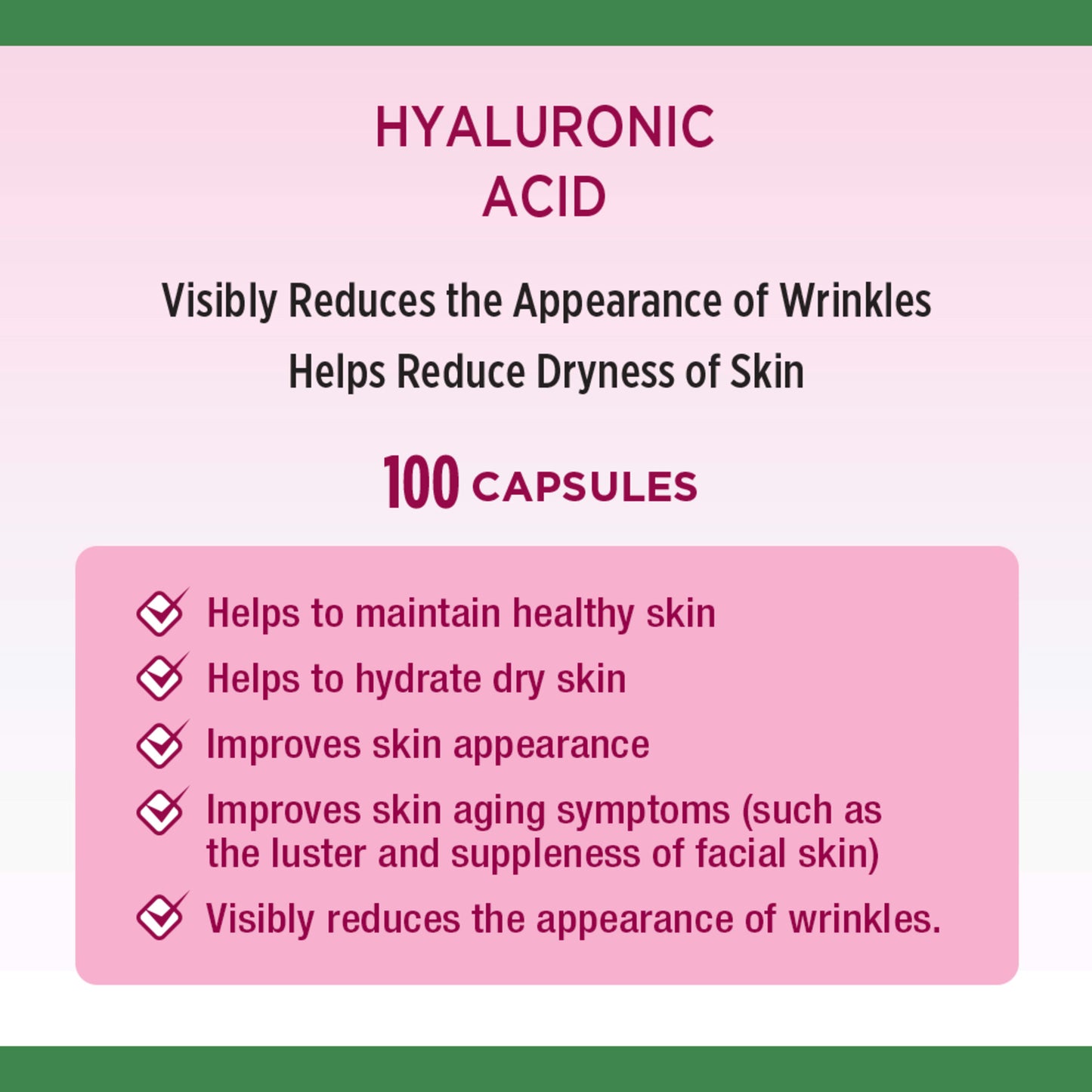 Hyaluronic Acid, Visibly Reduces Wrinkles