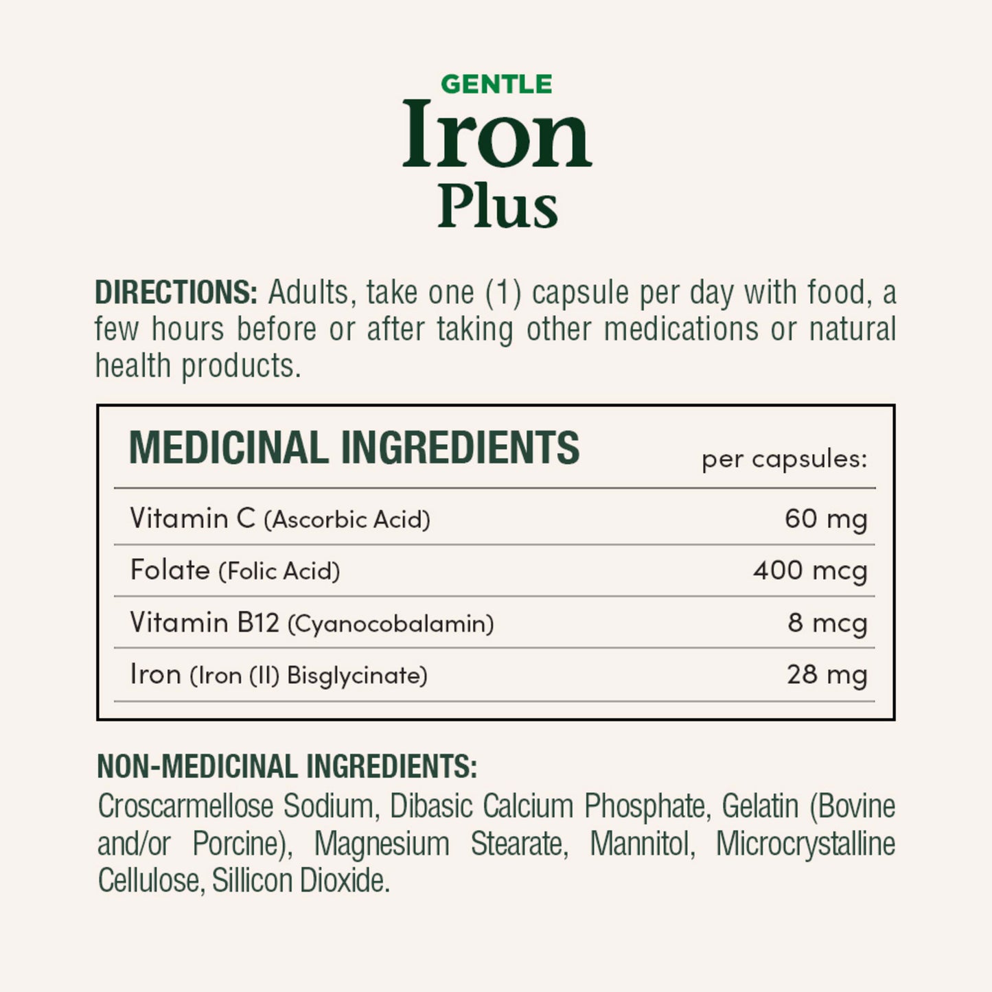 Iron Plus 28 mg, Gentle, Helps Prevent Anemia