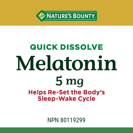 Melatonin, Quick Dissolve, 5 mg, Tablets||EN