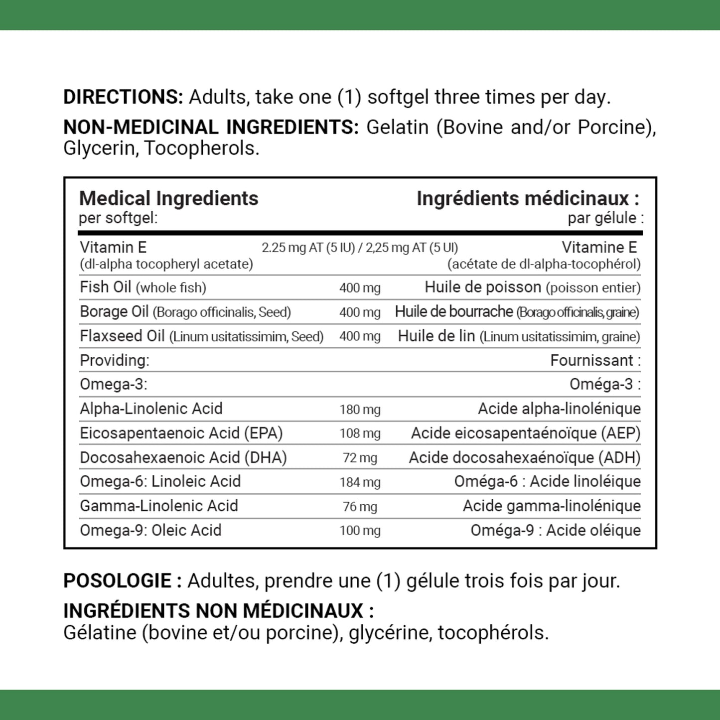 Omega 3-6-9 Fish, Flax & Borage, 1200 mg