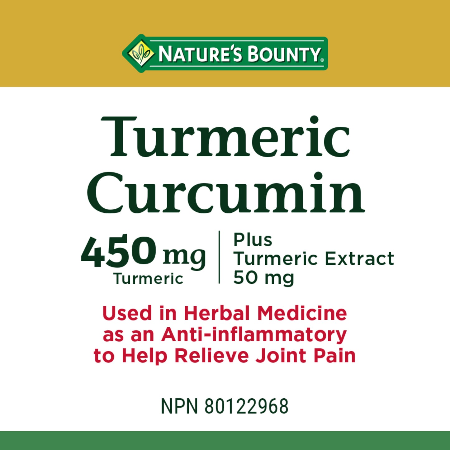 Turmeric Curcumin, 450 mg, Anti-inflammatory