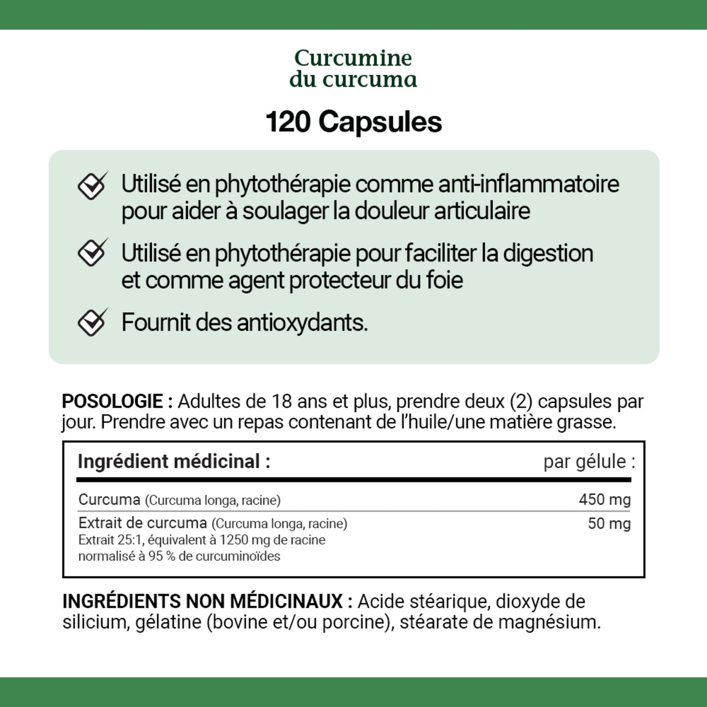 Turmeric Curcumin, 450 mg, Anti-inflammatory
