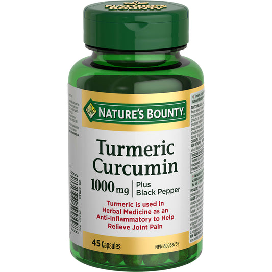 Turmeric Curcumin Plus Black Pepper, 1000 mg||EN