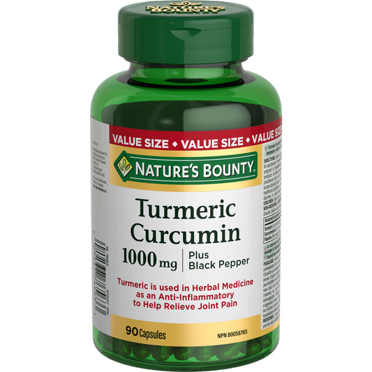 Turmeric Curcumin Plus Black Pepper, 1000 mg||EN