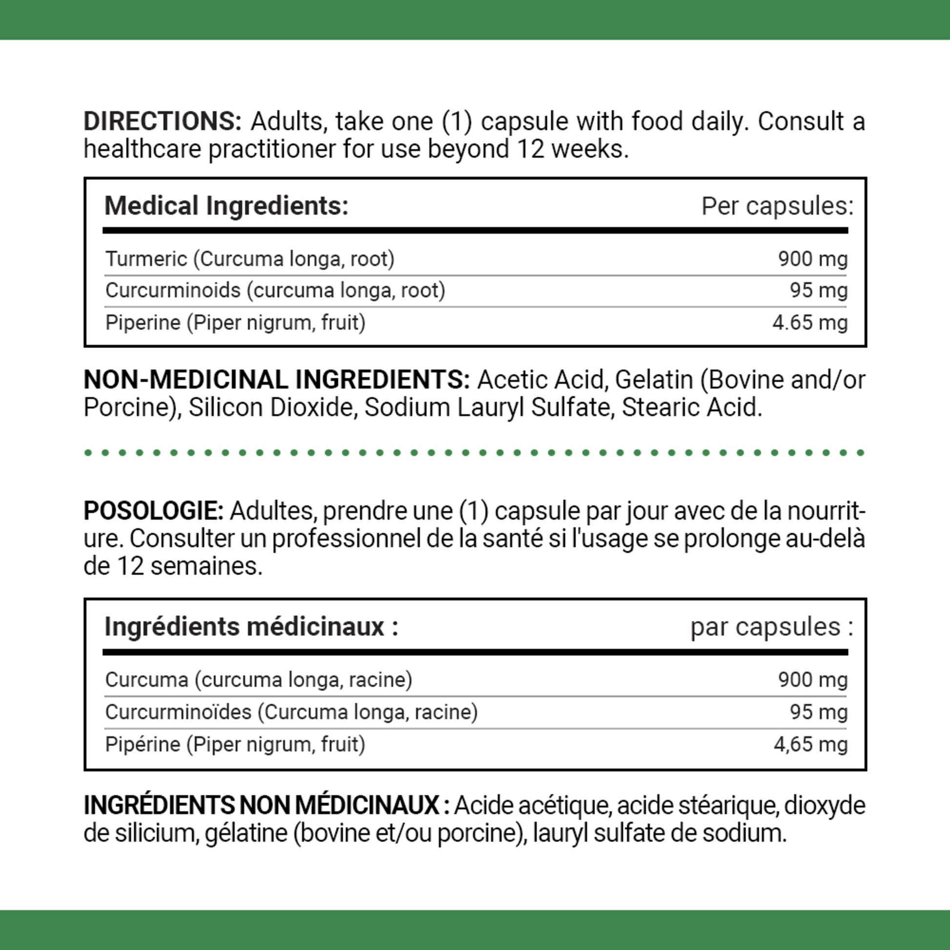 Turmeric Curcumin Plus Black Pepper, 1000 mg||EN