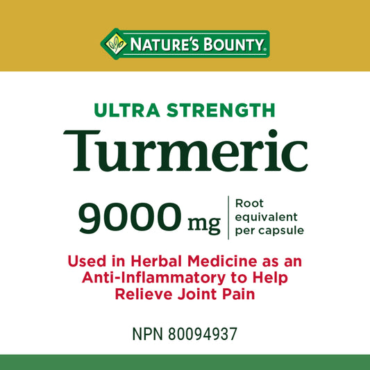 Turmeric, Ultra Strength, 9000 mg, Capsules||EN
