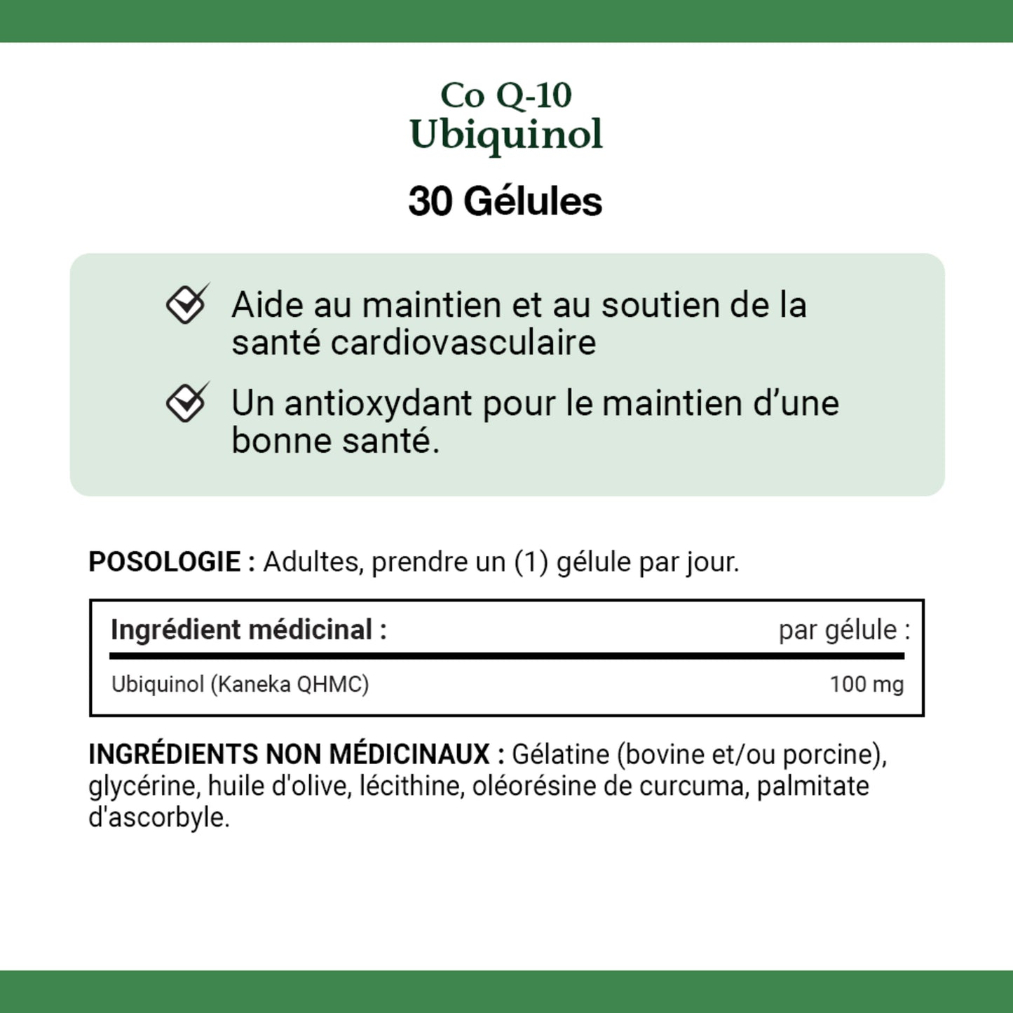 Ubiquinol, Co Q-10, 100 mg, Softgels