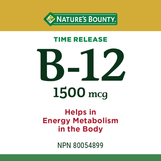 Vitamin B-12, Time Release, Tablets||EN