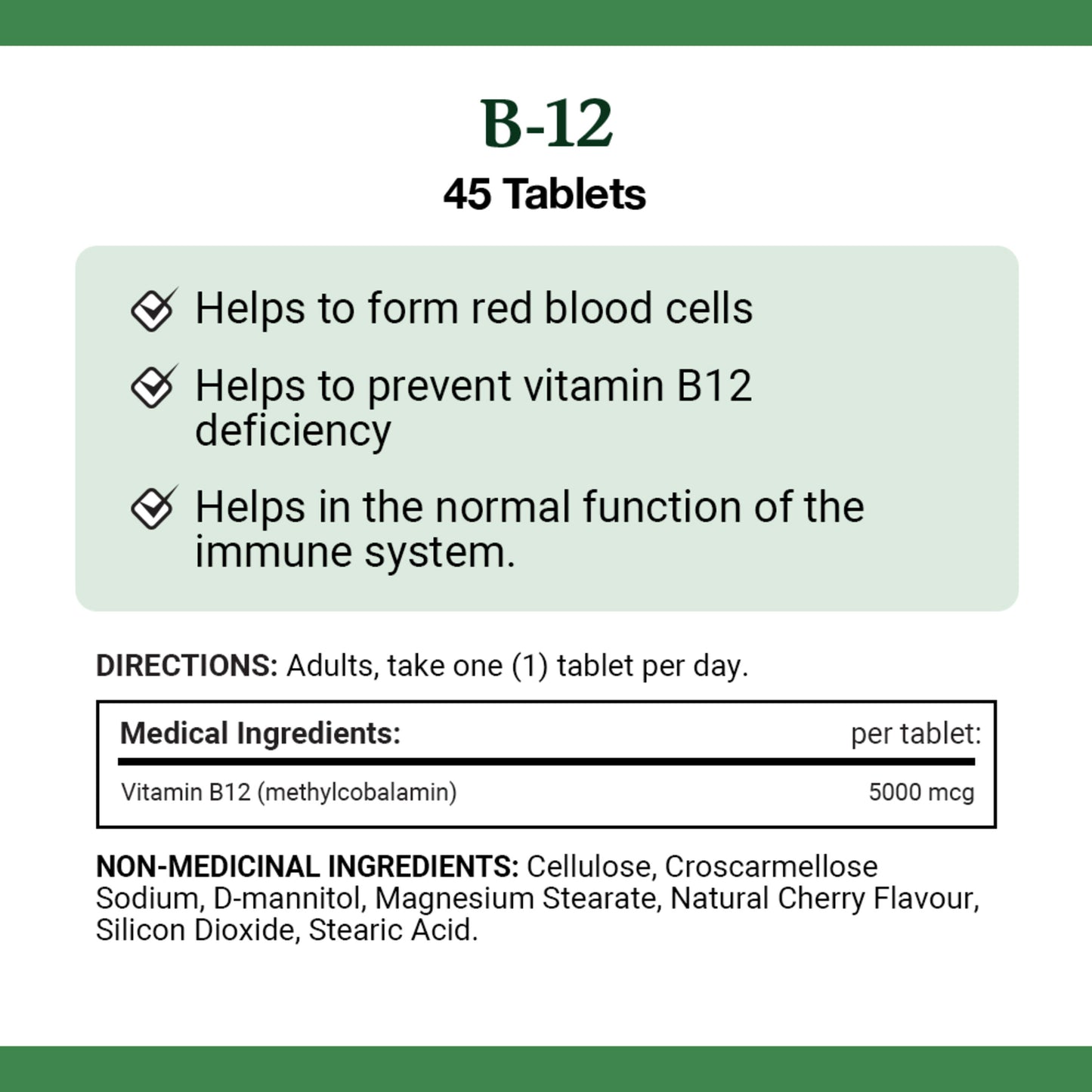 Vitamin B-12, Ultra Strength 5000 mcg