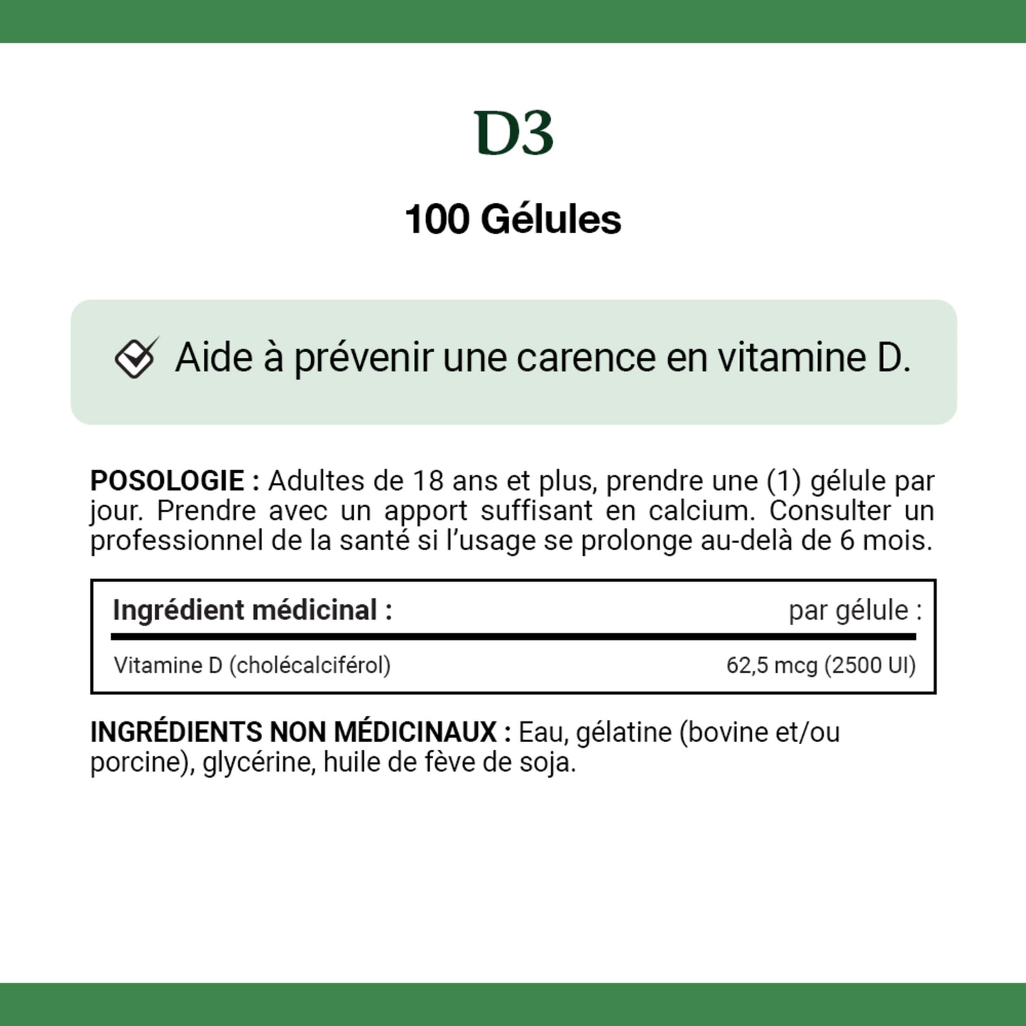 Vitamin D3, Helps Prevent Vitamin D Deficiency