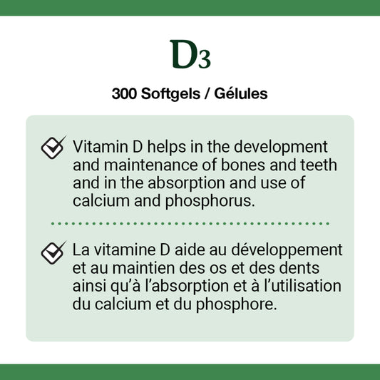 Vitamin D3, Supports Immune Function, Value Size||EN