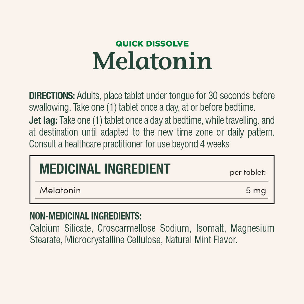 Melatonin, Quick Dissolve, 5 mg||EN