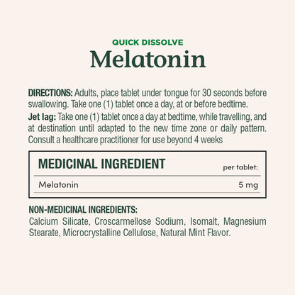 Melatonin, Quick Dissolve, 5 mg||EN