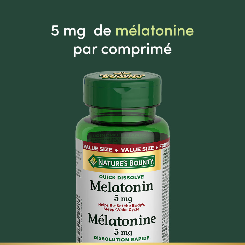 Mélatonine, dissolution rapide, 5 mg||FR