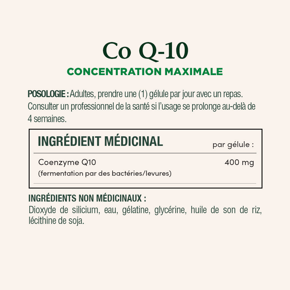 Co Q-10, 400 mg, Puissance maximale||FR