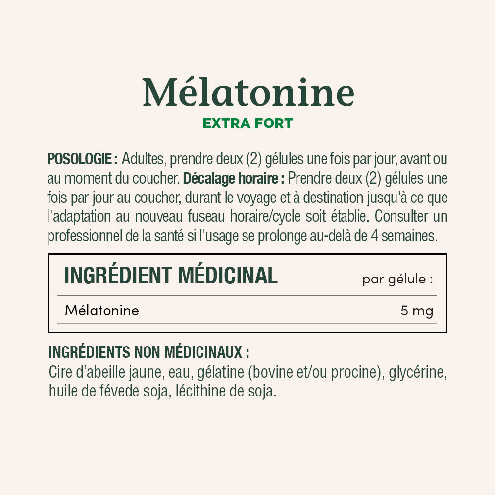 Mélatonine, ultra-fort, 5 mg||FR