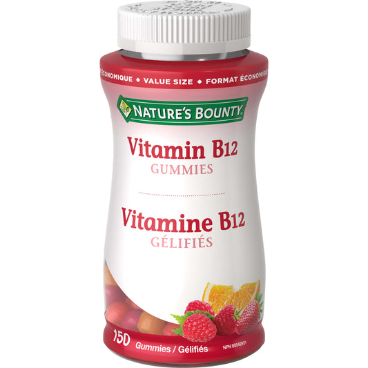 NATURE'S BOUNTY Vitamin B12 Supplement, Helps Maintain Good Health, Value Size, Ummies, 150 Count
