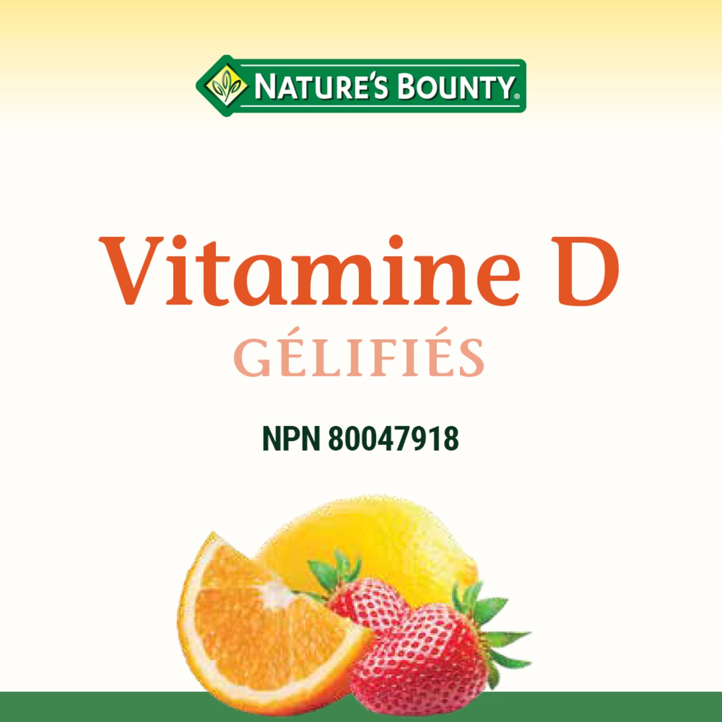 NATURE'S BOUNTY Vitamin D3 1000 Iu Gummies, Value Size, Helps Support Bone Health, Strawberry, Orange & Lemon Flavoured, Ummies, 175 Count