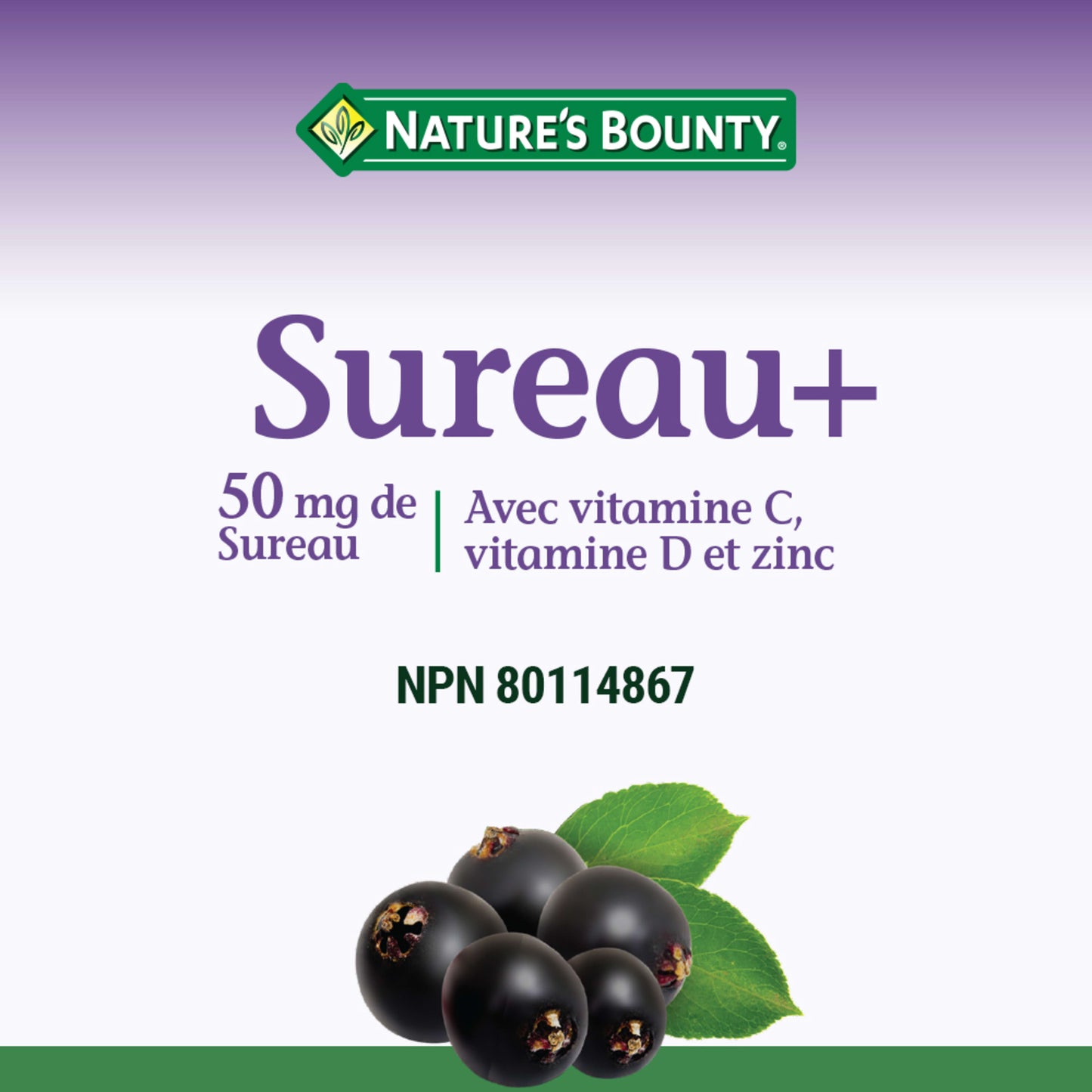 NATURE'S BOUNTY Elderberry Gummies, With Vitamin C, Vitamin D And Zinc, Helps To Support Immune Function, Ummies, 60 Count