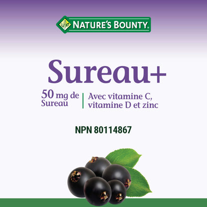 NATURE'S BOUNTY Elderberry Gummies, With Vitamin C, Vitamin D And Zinc, Helps To Support Immune Function, Ummies, 60 Count