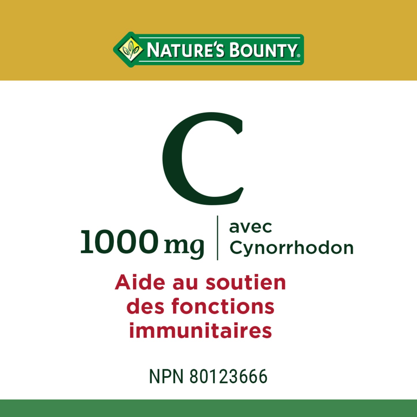 NATURE'S BOUNTY Vitamin C 1000 Mg With Rose Hips, 100 Count