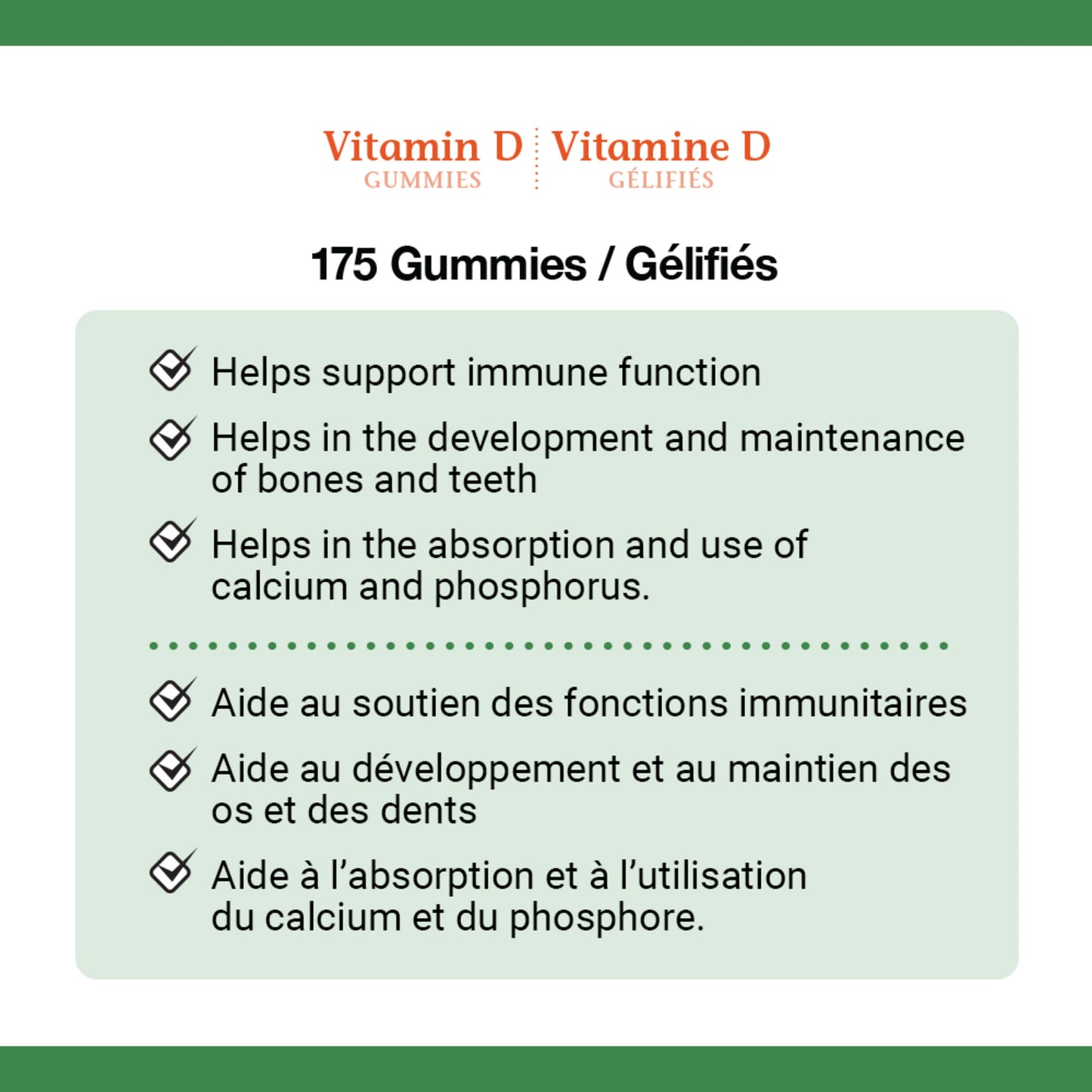 NATURE'S BOUNTY Vitamin D3 1000 Iu Gummies, Value Size, Helps Support Bone Health, Strawberry, Orange & Lemon Flavoured, Ummies, 175 Count