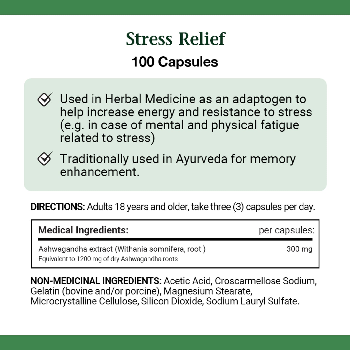 NATURE'S BOUNTY Stress Relief Ashwagandha, Used In Herbal Medicine As An Adaptogen To Help Increase Energy And Resistance To Stress, 100 Capsules, 100 Count
