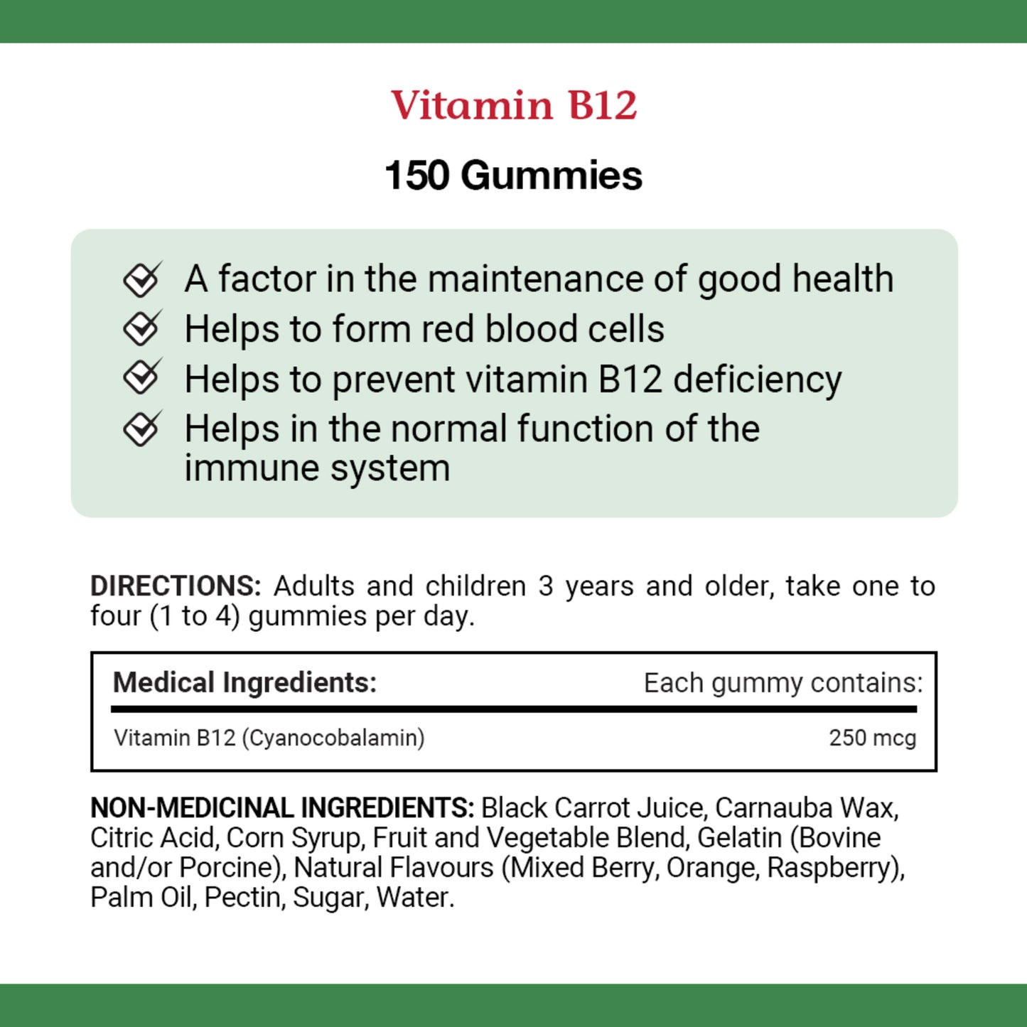 NATURE'S BOUNTY Vitamin B12 Supplement, Helps Maintain Good Health, Value Size, Ummies, 150 Count