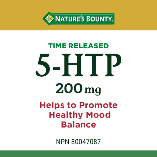 5-HTP Time Released 200 mg, Helps to promote healthy mood balance.