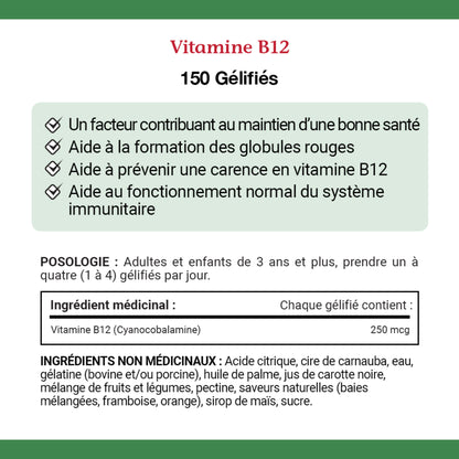 NATURE'S BOUNTY Vitamin B12 Supplement, Helps Maintain Good Health, Value Size, Ummies, 150 Count