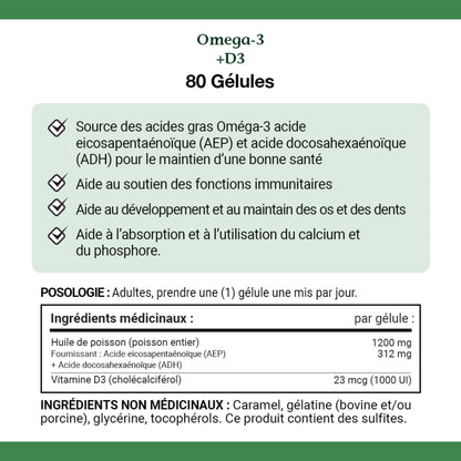 NATURE'S BOUNTY Omega-3 + D3, 90 Count