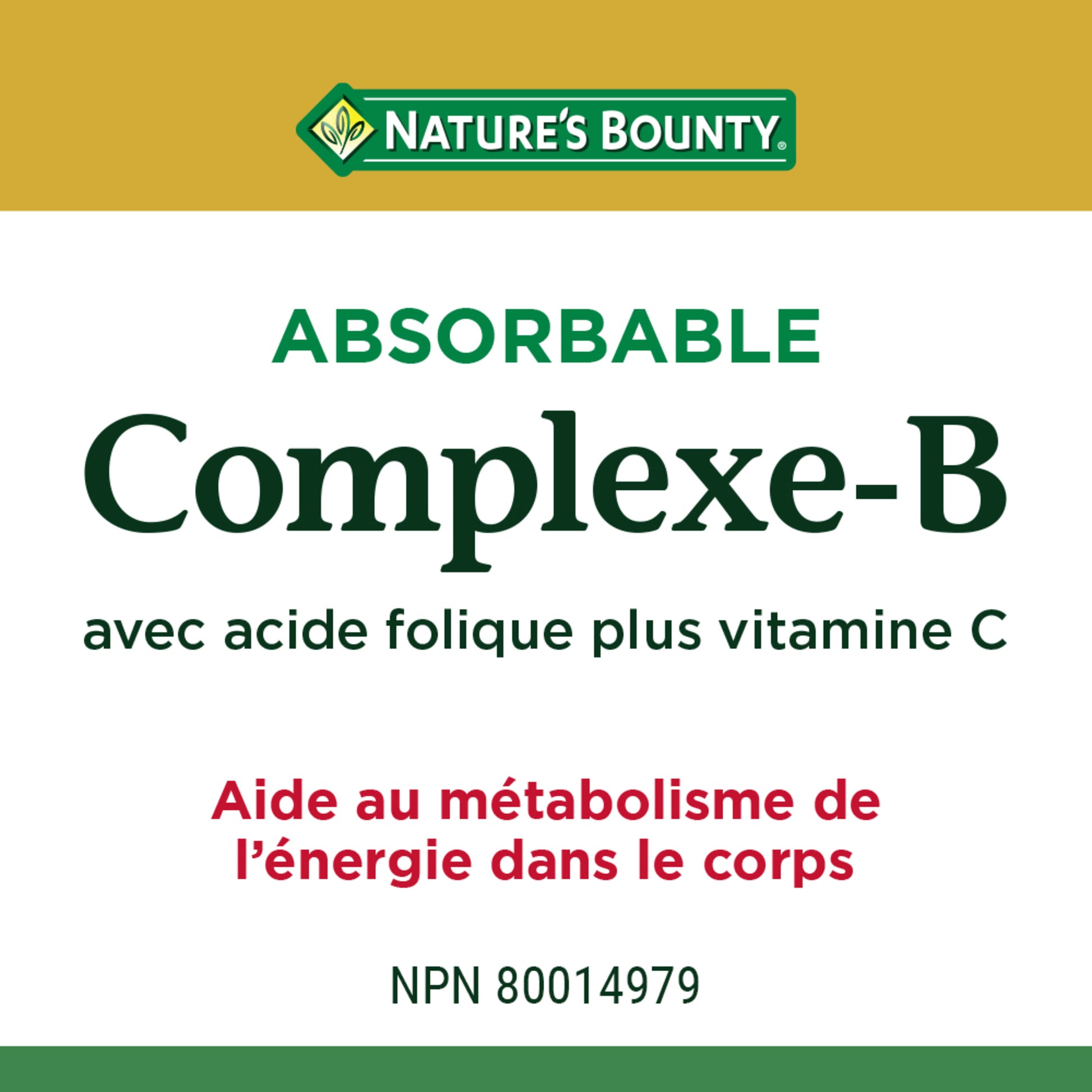 Absorbable B-Complex With Folic Acid Plus Vitamin C