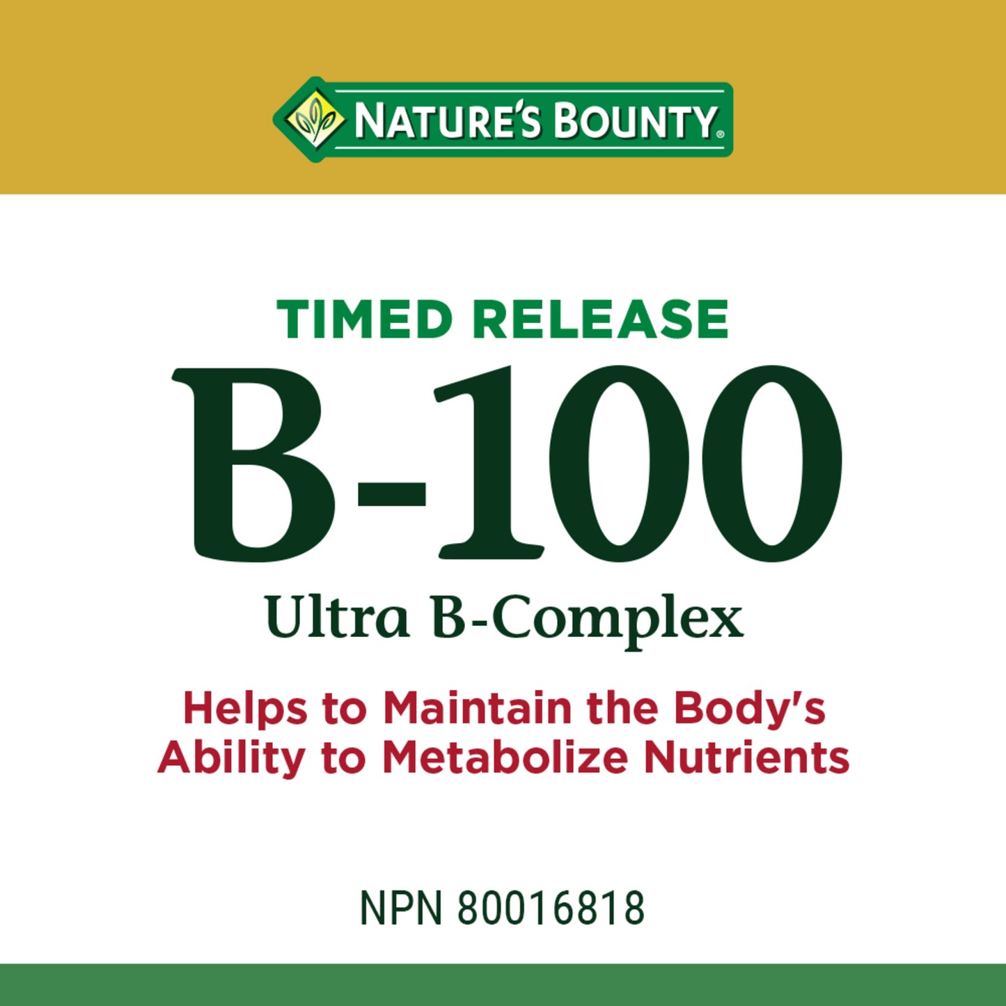 B-100, Ultra B-Complex, Timed Release