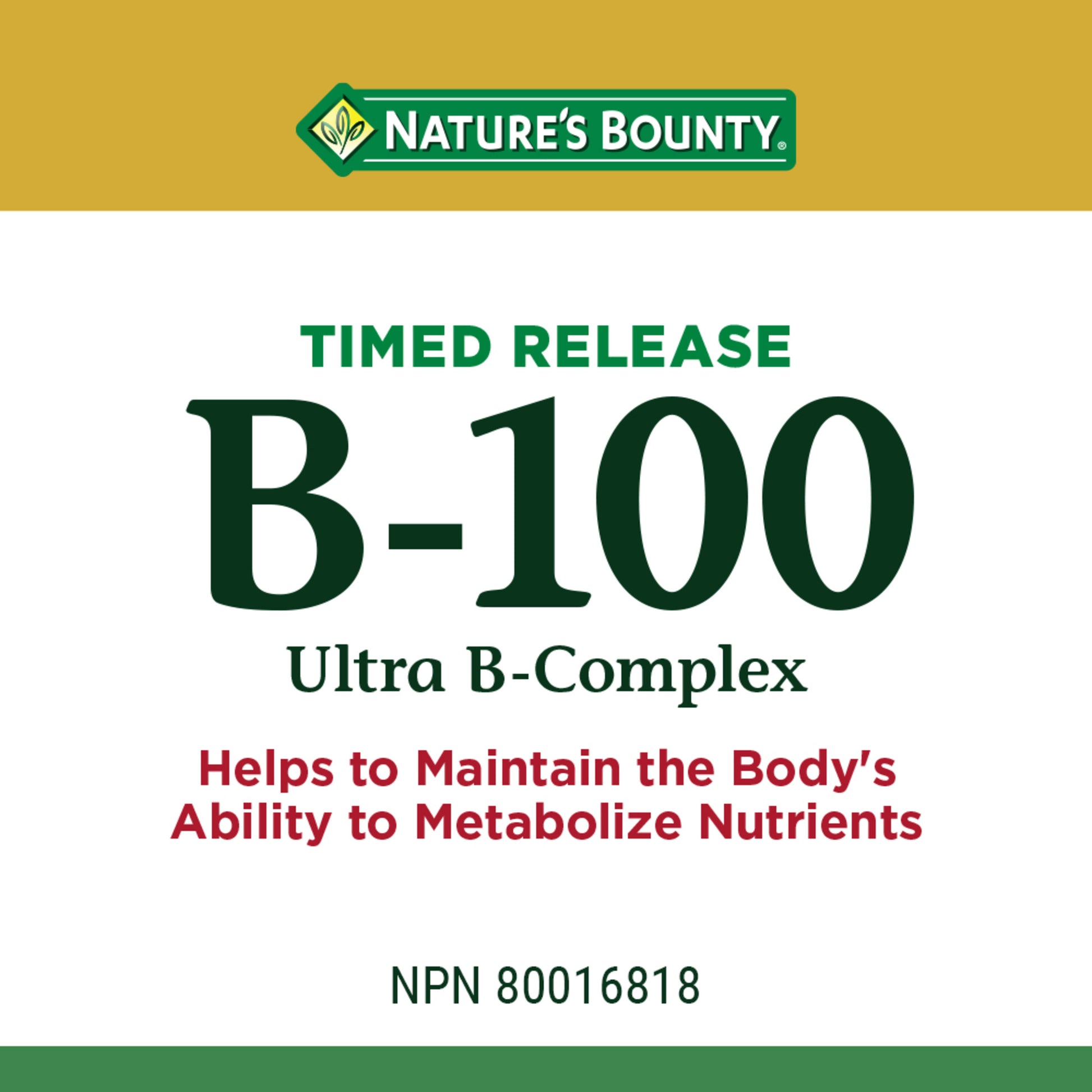 B-100, Ultra B-Complex, Timed Release