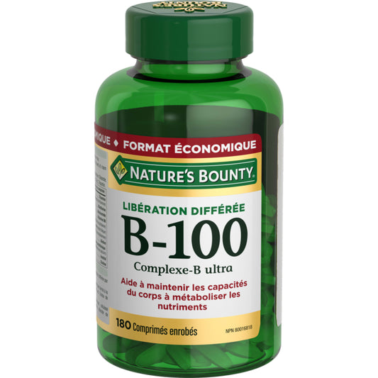 B-100, complexe vitaminique B Ultra, libération prolongée||FR