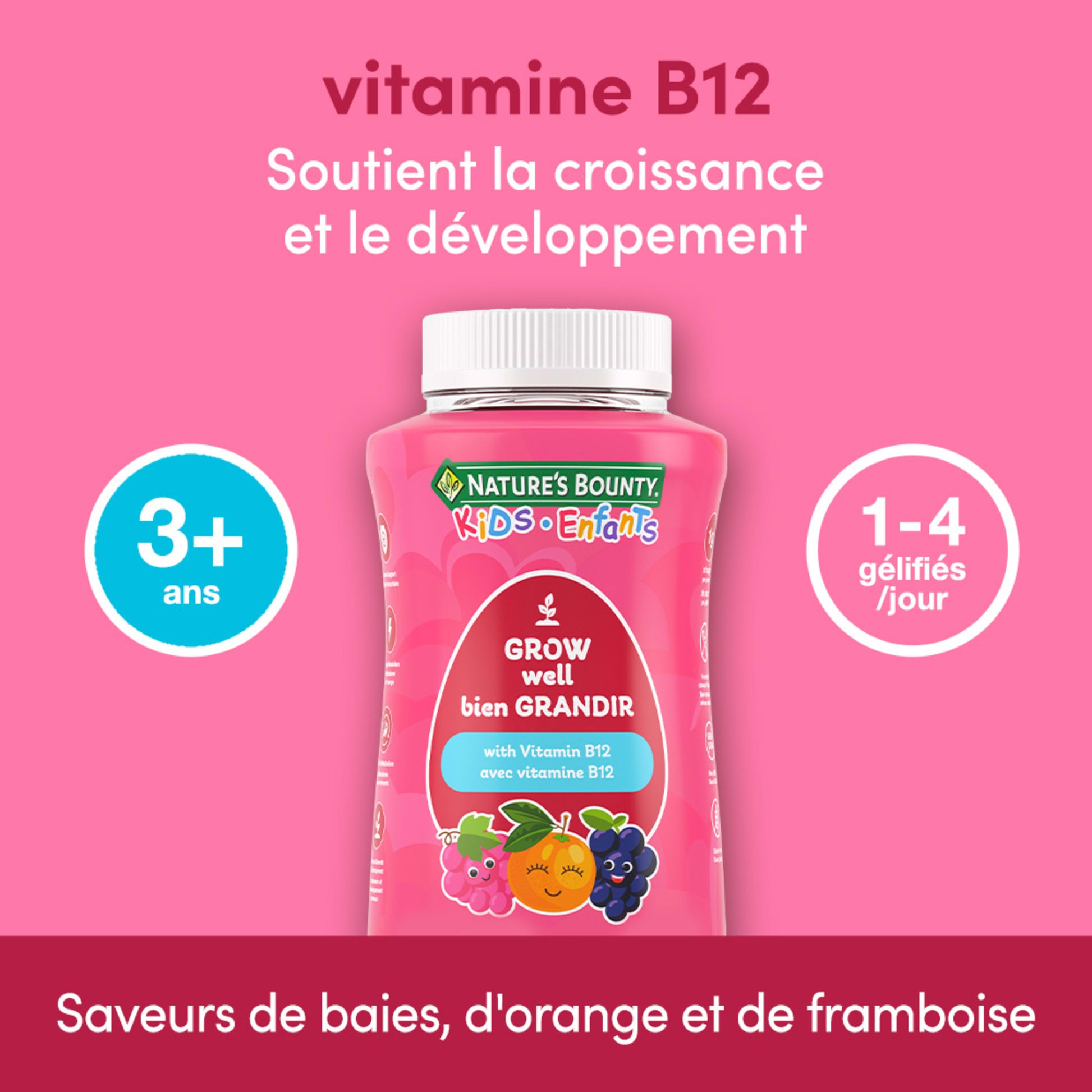 Bien grandir POUR ENFANTS avec vitamine B12||FR