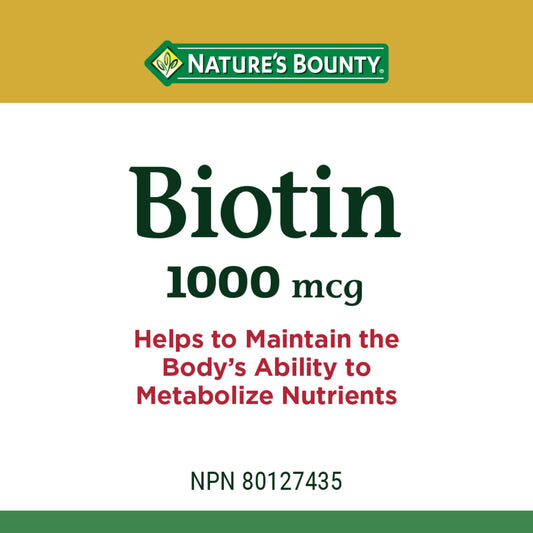 Biotin, 1000 mcg, Value Size, Coated Tablets